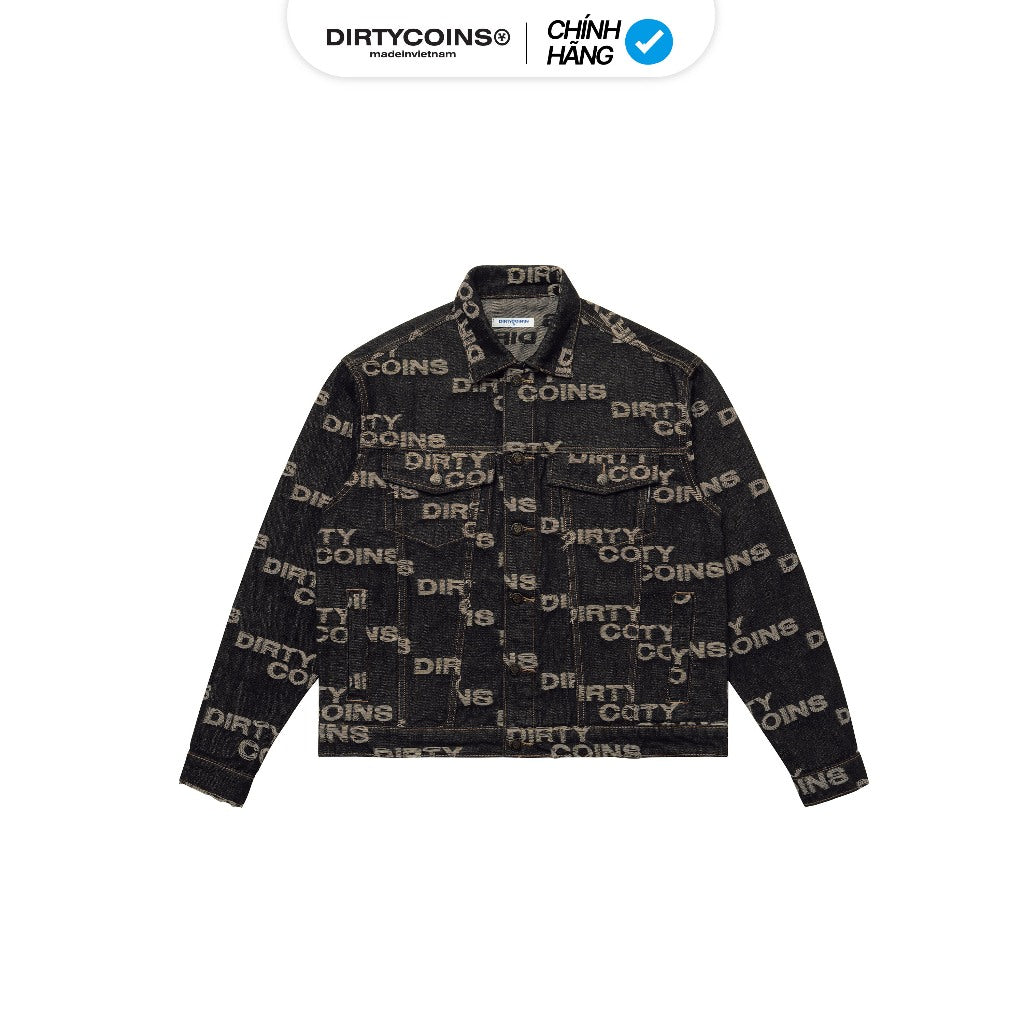 DirtyCoins Frayed Logos Denim Jacket