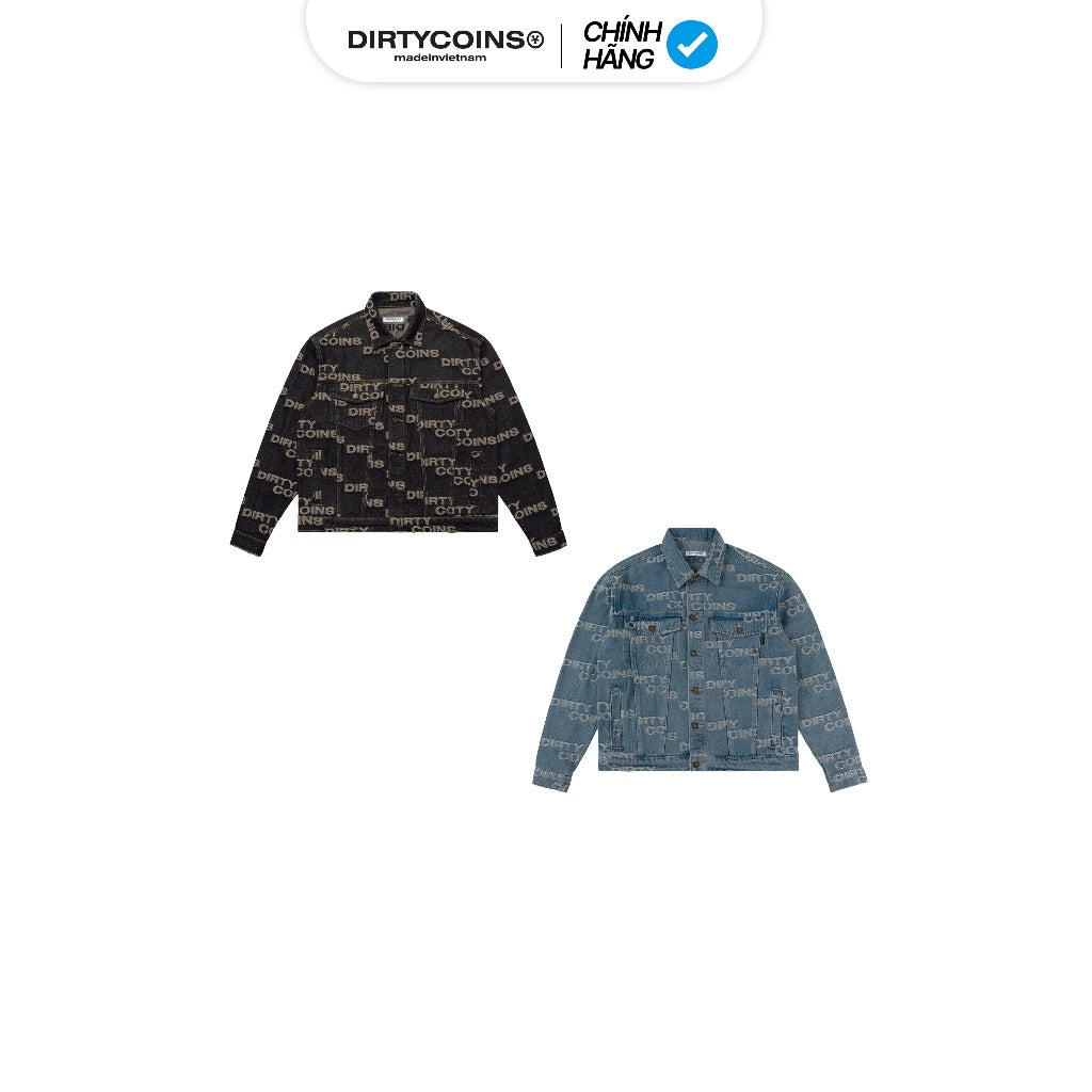 DirtyCoins Frayed Logos Denim Jacket