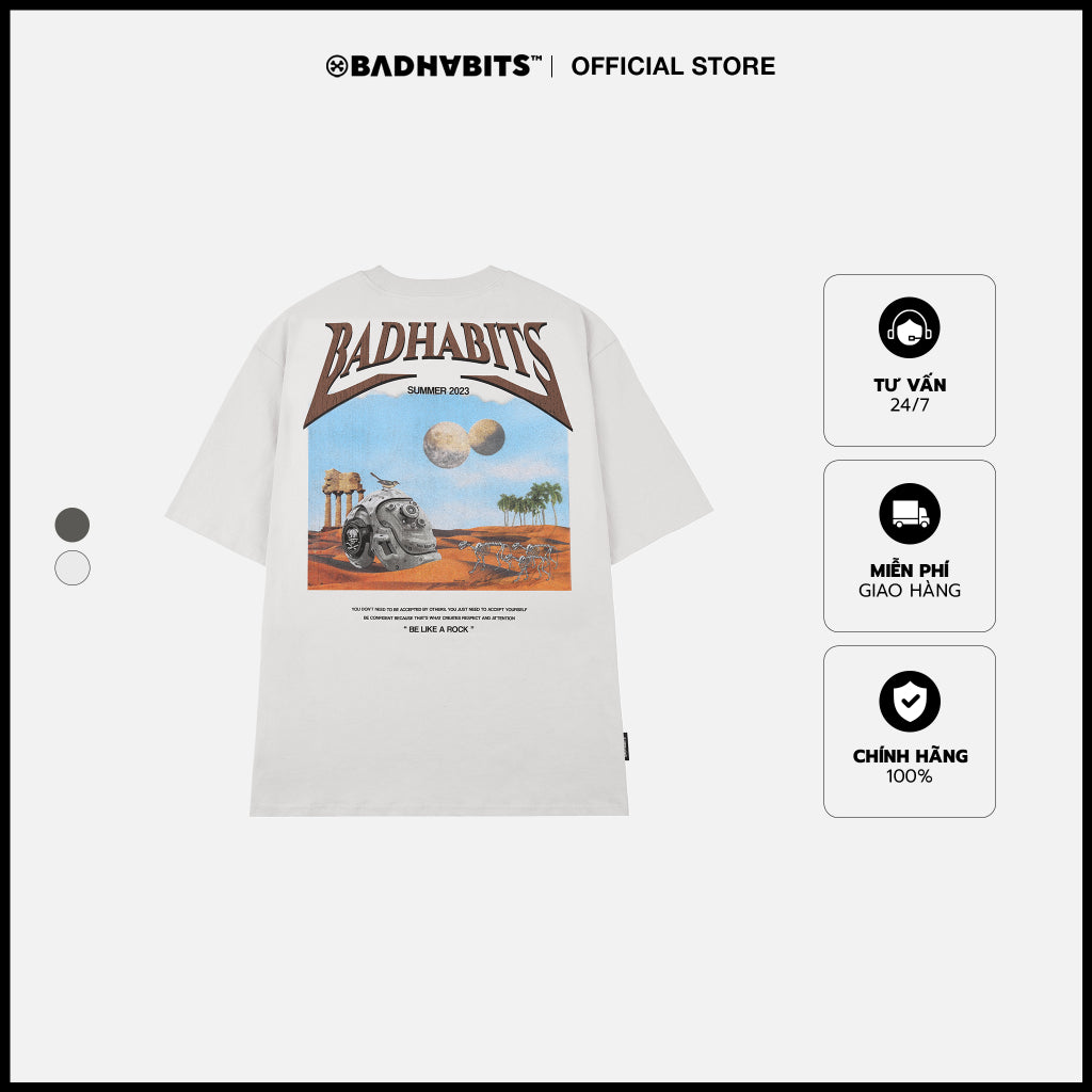 Bad Habits Unisex T-Shirt - B-Rock Desert Tee - Genuine Local Brand 