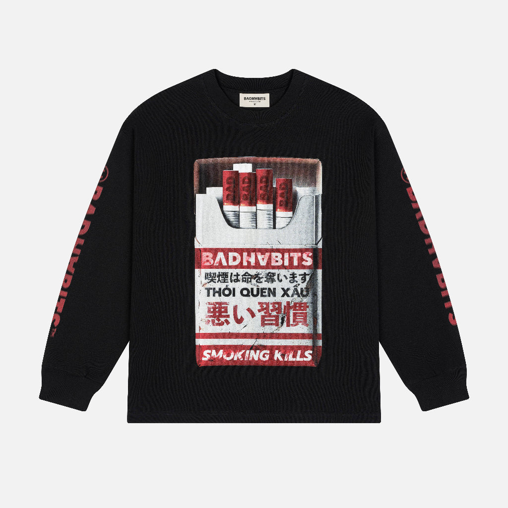 Áo Thun Tay Dài Unisex Bad Habits- SHIGARETTO LONG SLEEVE TEE - Local Brand Chính Hãng