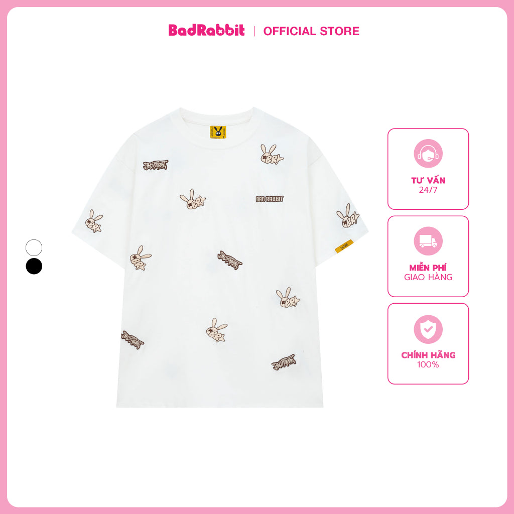 Unisex Bad Rabbit WHITE SUGAR RABBIT TEE 100% Cotton - Genuine Local Brand