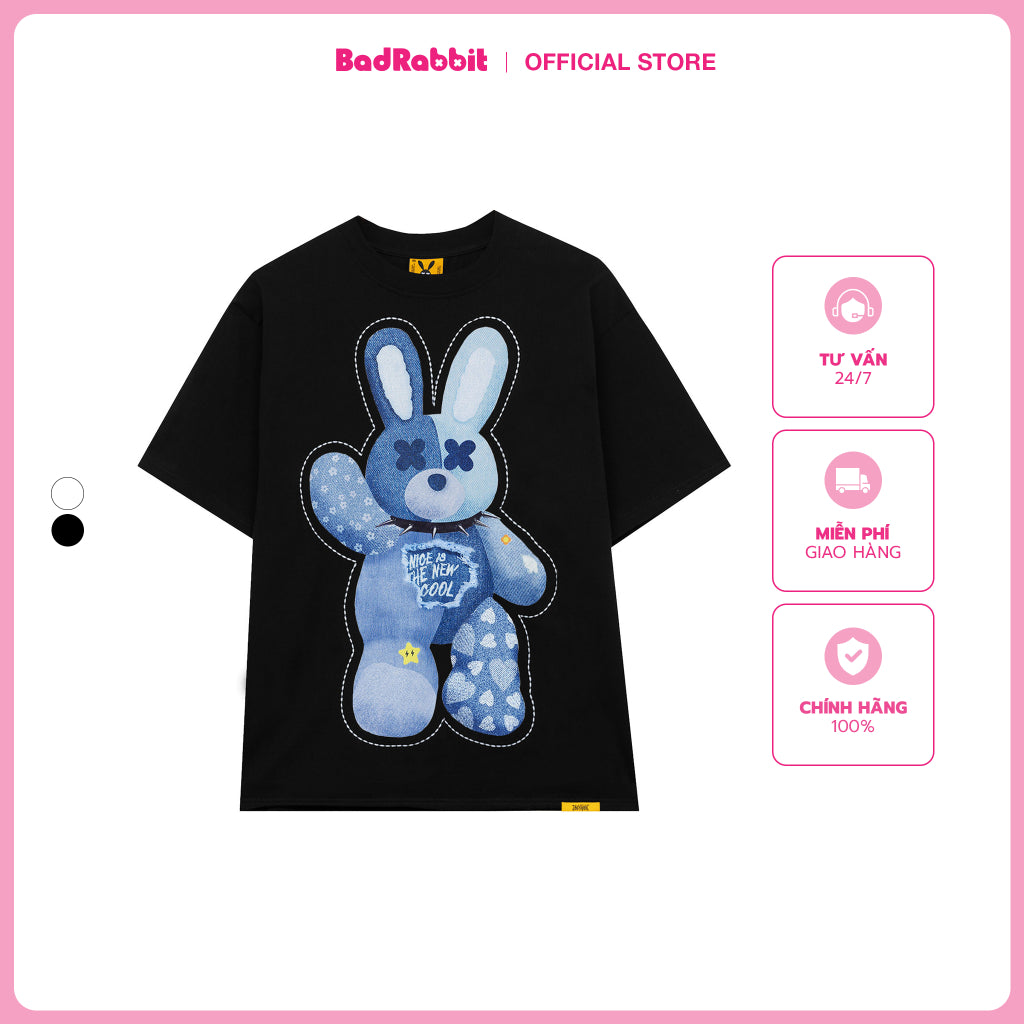 Unisex Bad Rabbit JEAN RABBIT TEE 100% Cotton - Genuine Local Brand