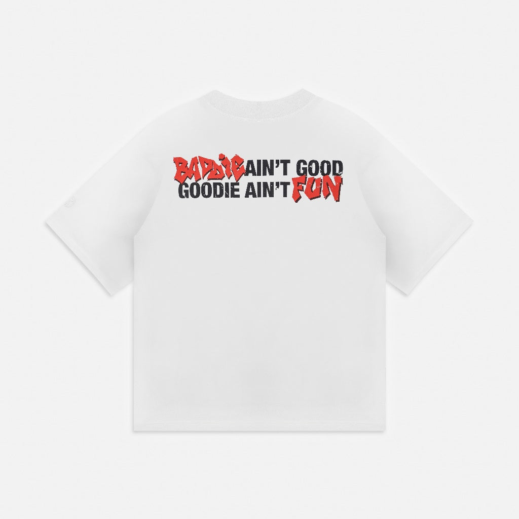 NEEDS OF WISDOM Beam Baddie Tee - White - Genuine Local Brand