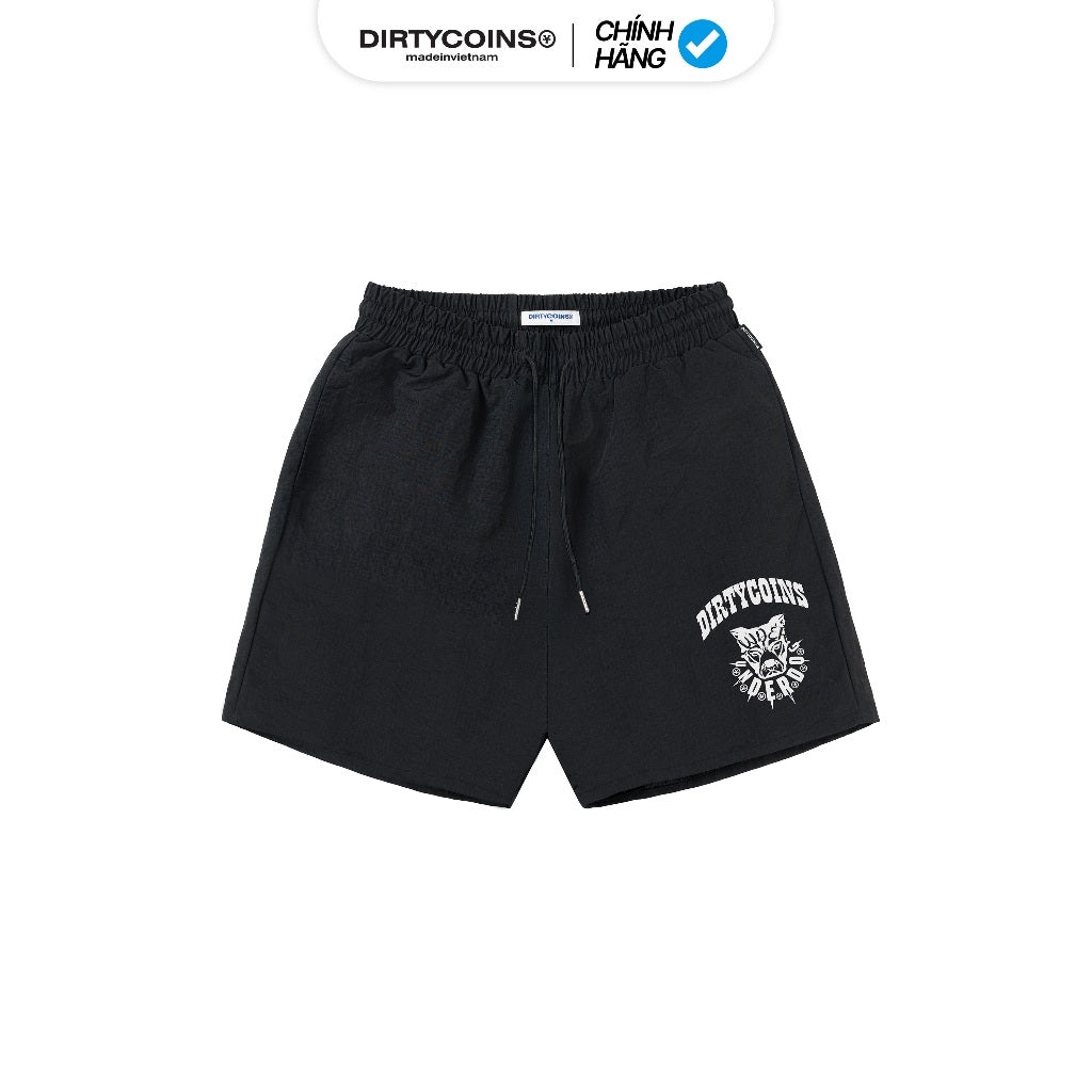 DirtyCoins Underdogs Black Nylon Shorts