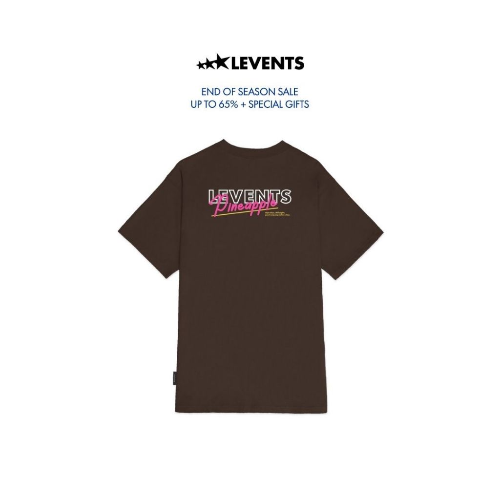 Levents Pineapple/ Brown Tee 100% Cotton Unisex Oversized T-shirt