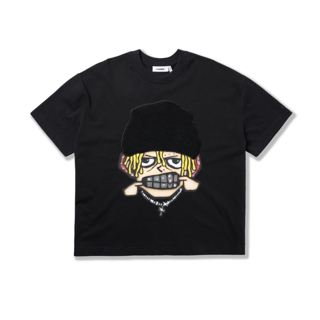 HADES FLUFFY GRILL BLACK TEE 100% Cotton - Genuine HADES Brand
