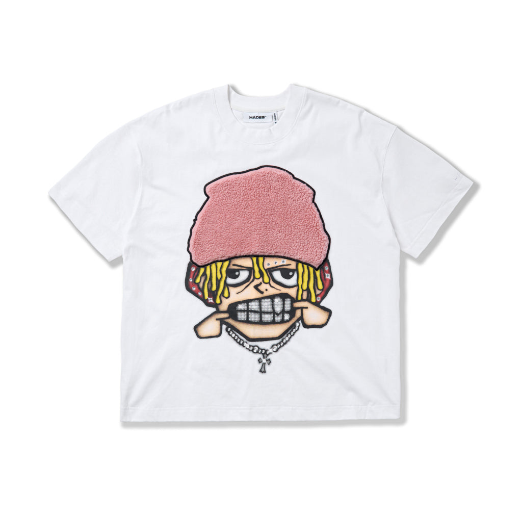 HADES FLUFFY GRILL WHITE TEE 100% Cotton - Genuine HADES Brand