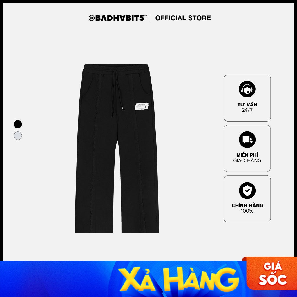 Bad Habits Unisex Trousers - BAD DESTROYED SWEATPANTS - Genuine Local Brand