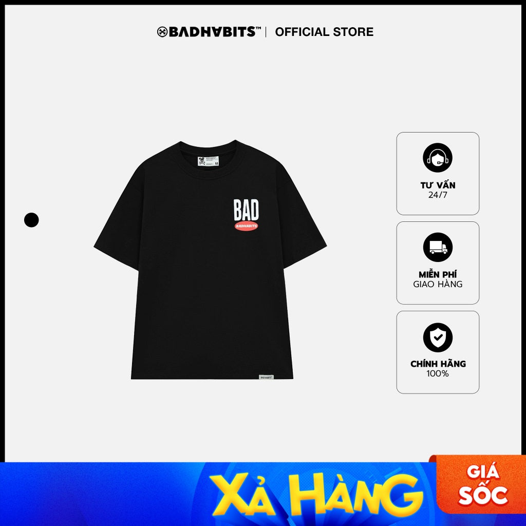 Unisex Bad Habits T-shirt - Black Bad Icon Tee - Genuine Local Brand