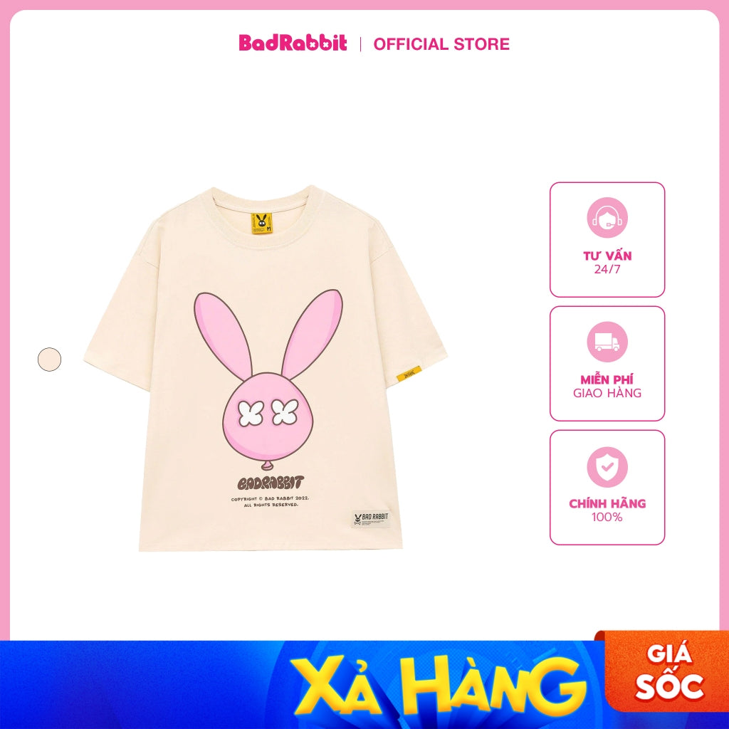 Unisex Bad Rabbit RABBIT BALLOON T-shirt 100% Cotton - Genuine Local Brand