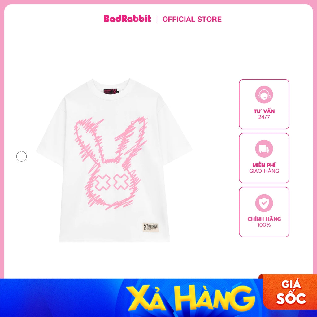 Unisex Bad Rabbit T-shirt "HOW TO DRAW RABBIT" 100% Cotton - Genuine Local Brand
