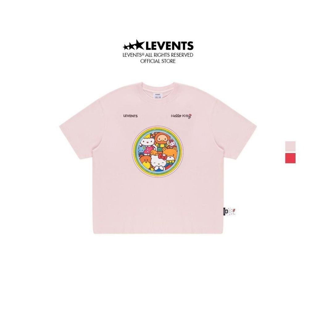 Levents x Hello Kitty | Kitty's Family Semi-Oversized Tee 100% Cotton T-shirt Unisex 