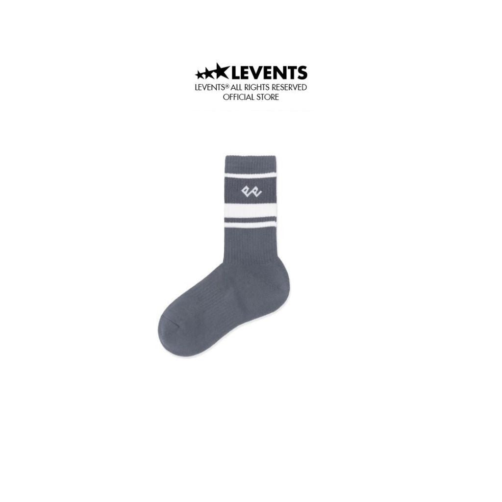 Levents Stripe Socks/ Grey Socks 100% Cotton Unisex