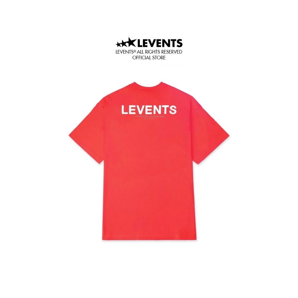 Levents XL Logo Red/White Tee 100% Cotton Unisex Oversized T-shirt