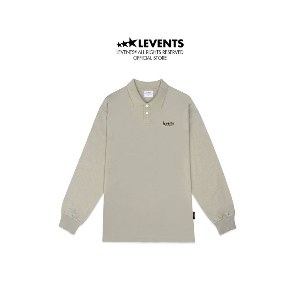 Longsleeve Levents Pepper Salt/ Gray 100% Cotton Unisex Oversized Polo Shirt