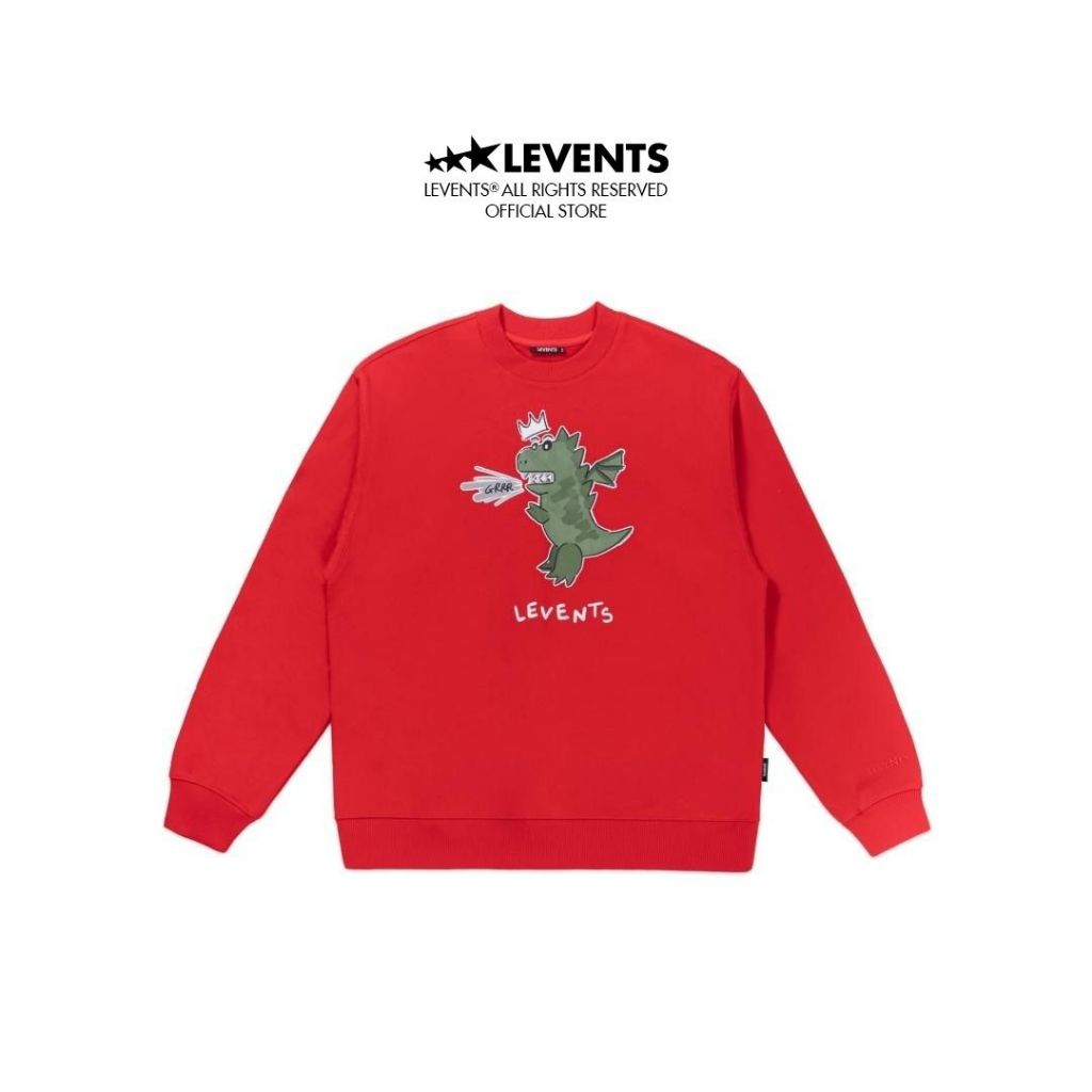 Levents Dragon/ Red Sweater Unisex Oversized