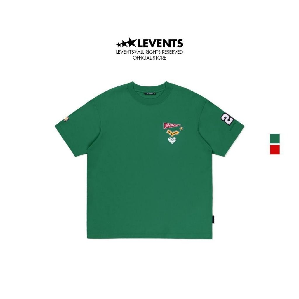 Levents Sticker Oversized Tee 100% Cotton Unisex Oversized T-shirt 