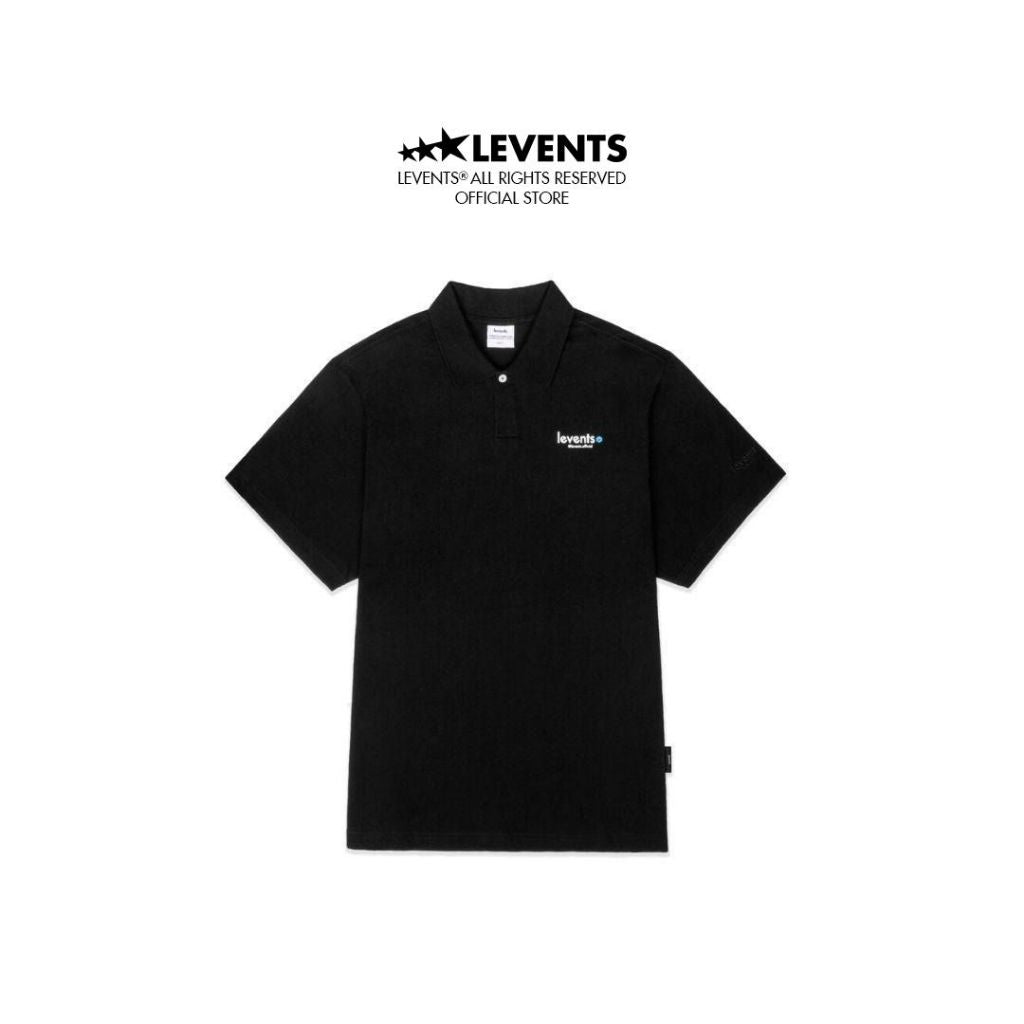 Levents Mini Popular Polo Shirt/ Black 100% Cotton Unisex Oversized