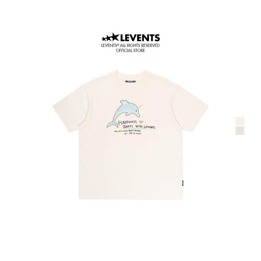 Levents Dolphin Tee 100% Cotton Unisex Oversized T-shirt 