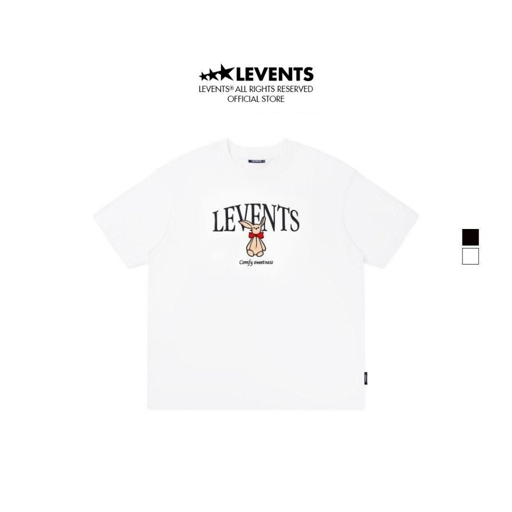 Levents Ribbon Rabit Tee 100% Cotton Unisex Oversized T-shirt 