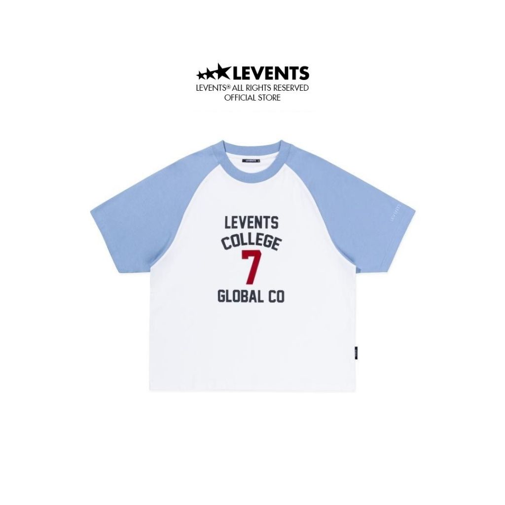 Levents College Raglan Boxy/ White Tee 100% Cotton Unisex T-shirt