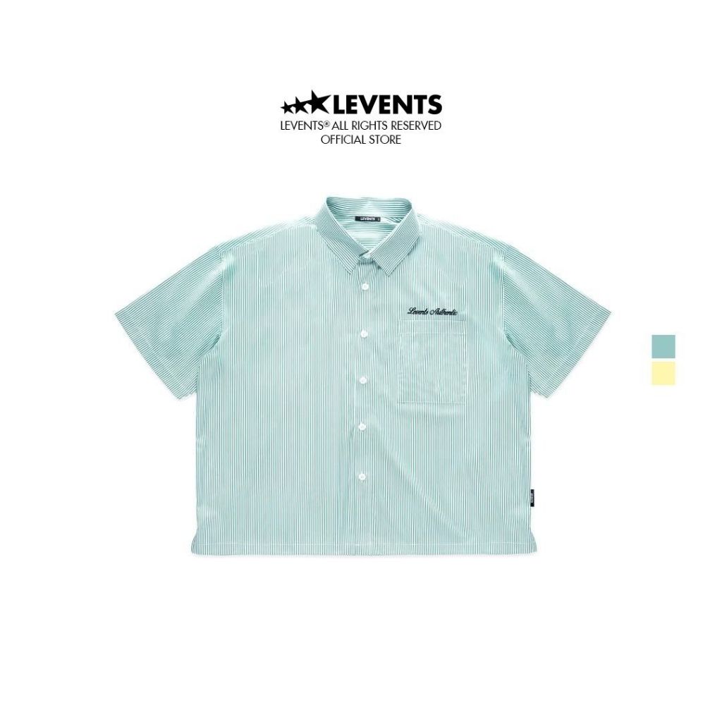 Levents Authentic Striped Boxy Shirt Unisex Poplin 