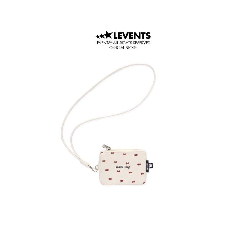 Levents® x Hello Kitty | Monogram Mini Bag/ White Canvas Unisex Canvas 