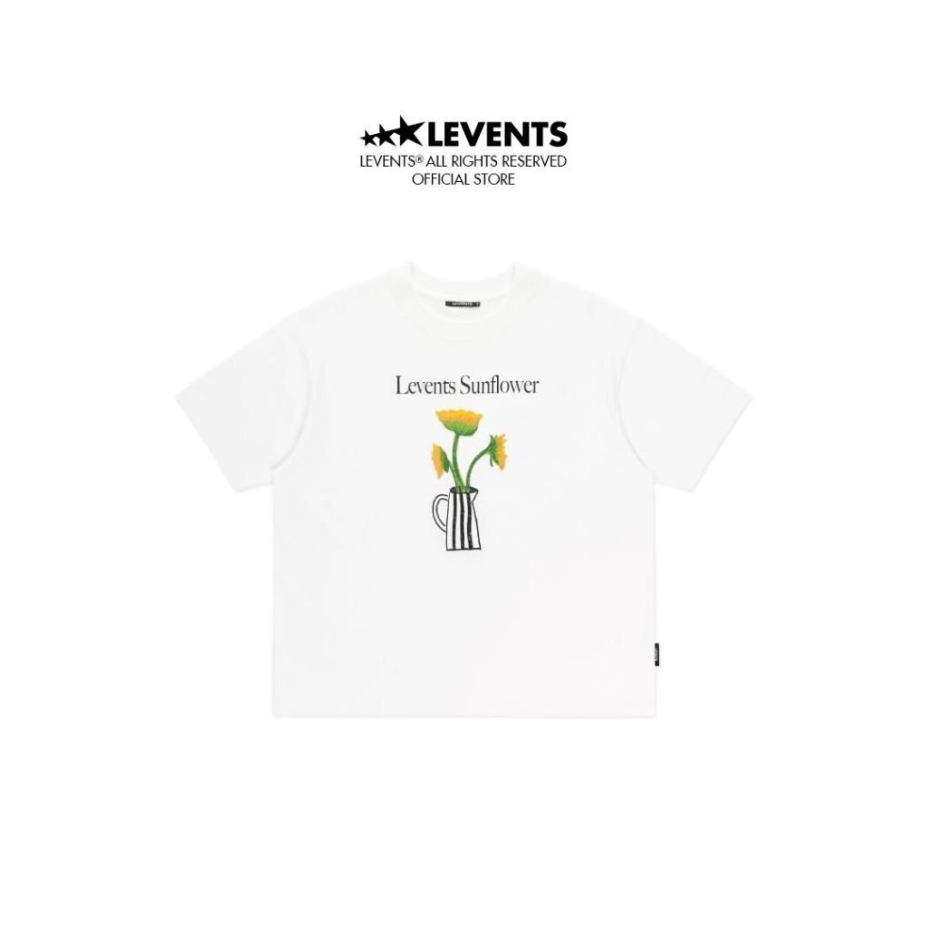 Levents Sunflower Semi-Oversize Tee 100% Cotton T-shirt Unisex 