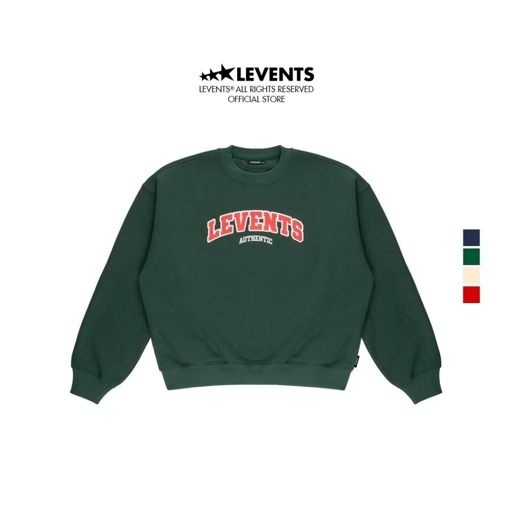 Levents Seasonal Visual Boxy Sweater Unisex Oversized Cotton Fleece 