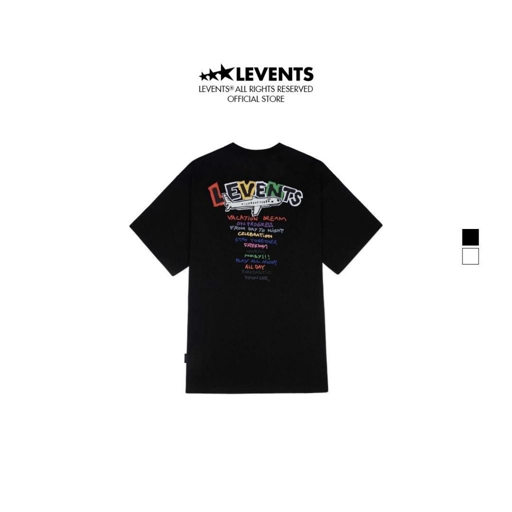 Levents Airplane Tee 100% Cotton Unisex Oversized T-shirt 