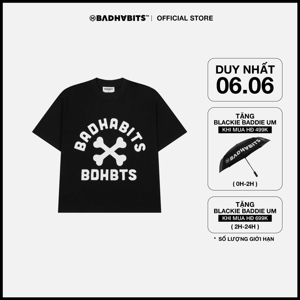 [SẢN PHẨM MỚI] Áo Thun Unisex - FRONT BOXY TEE - BAD HABITS