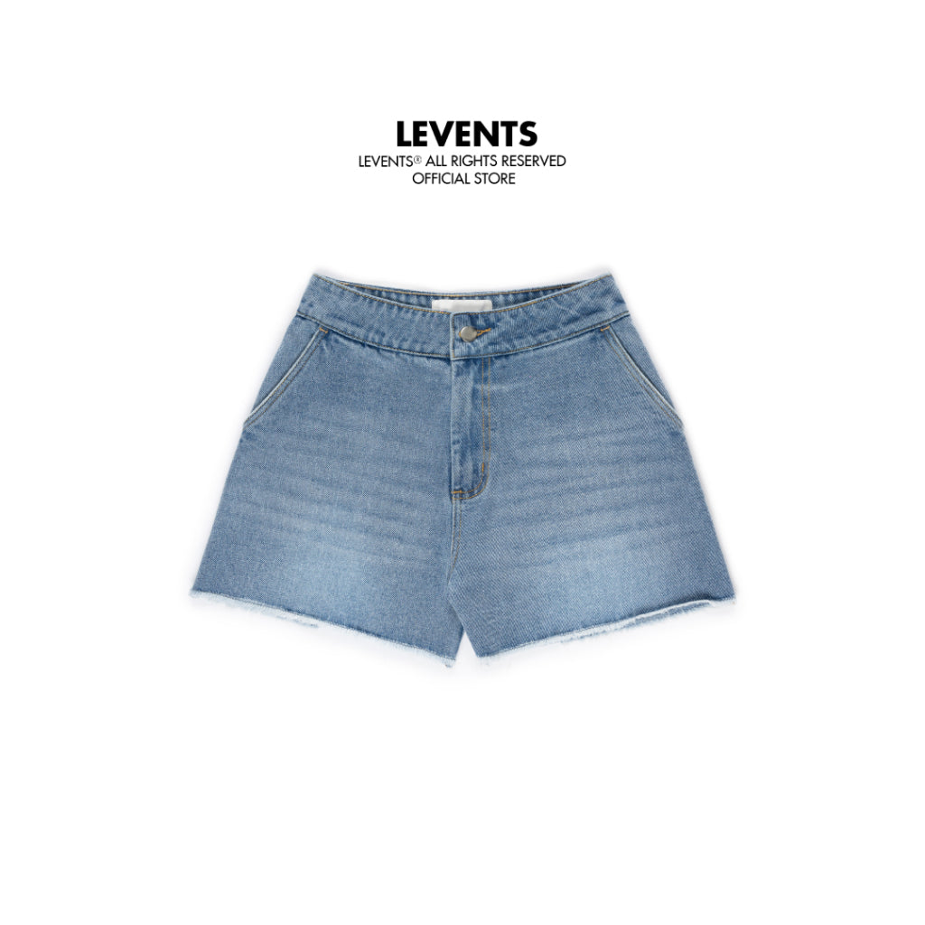 Quần Đùi Levents Woman Denim Short Jeans/ Blue Pants Chất Denim Unisex Short