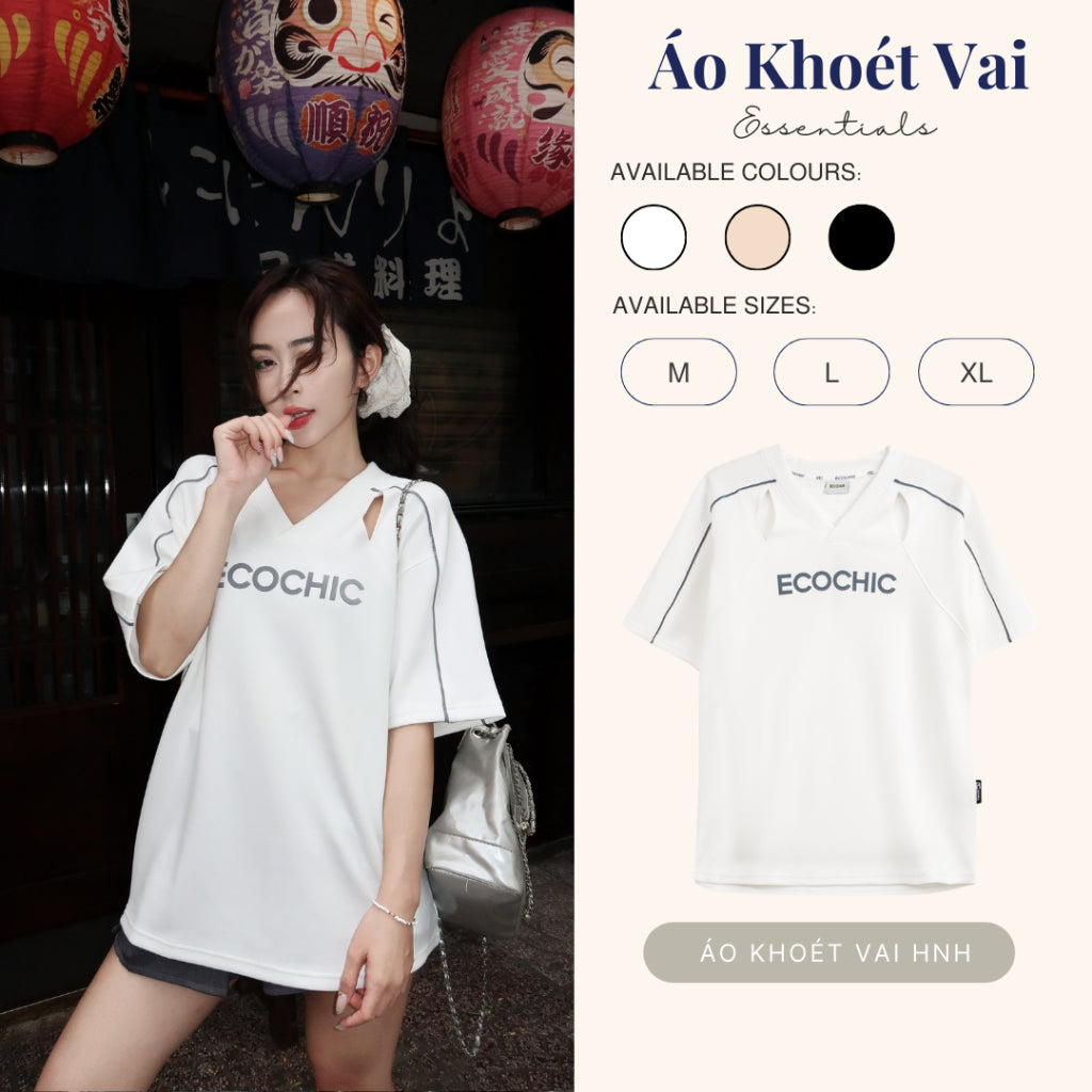 ECOCHIC BREAKTHROUGH TEE ESSENTIALS Local Brand Genuine Unisex Loose Form Oversize Premium Cotton 100% B031 