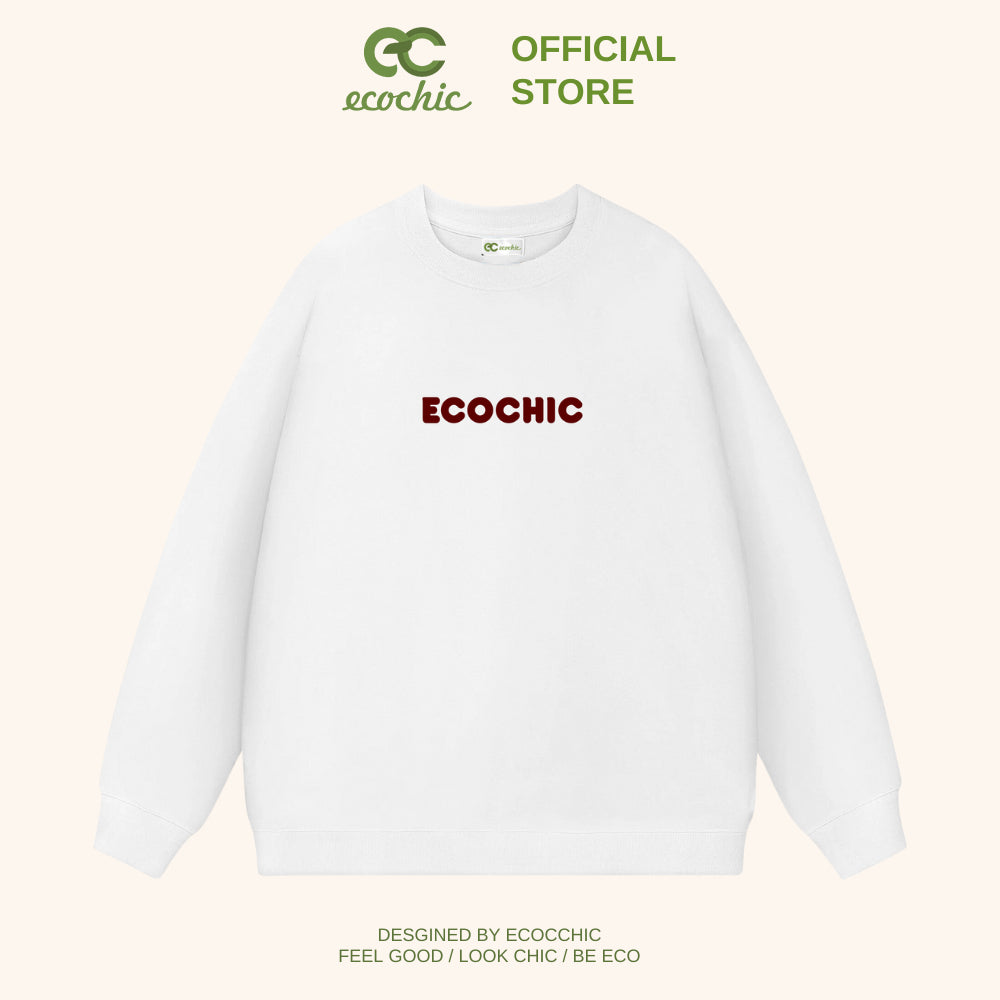 ECOCHIC Sweater Cotton Lined Local Brand Unisex Men Women Couple Wear High Quality Cotton Fleece Material B109