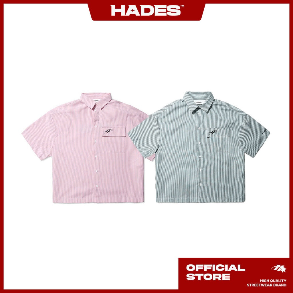 HADES Striped Solo Shirts - HADES Brand Chính hãng Áo Sơmi tay ngắn unisex