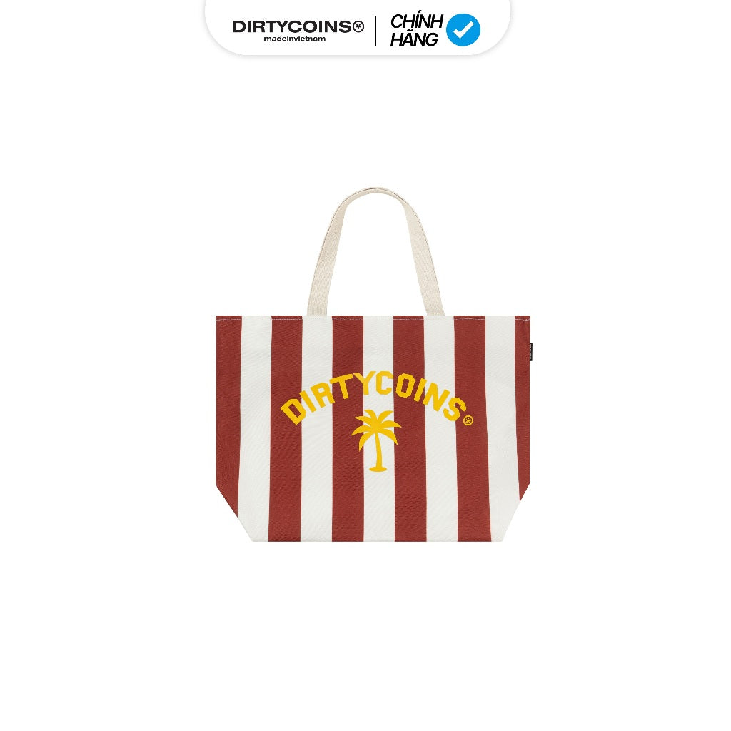 Túi Tote DirtyCoins Canvas School Striped - Red