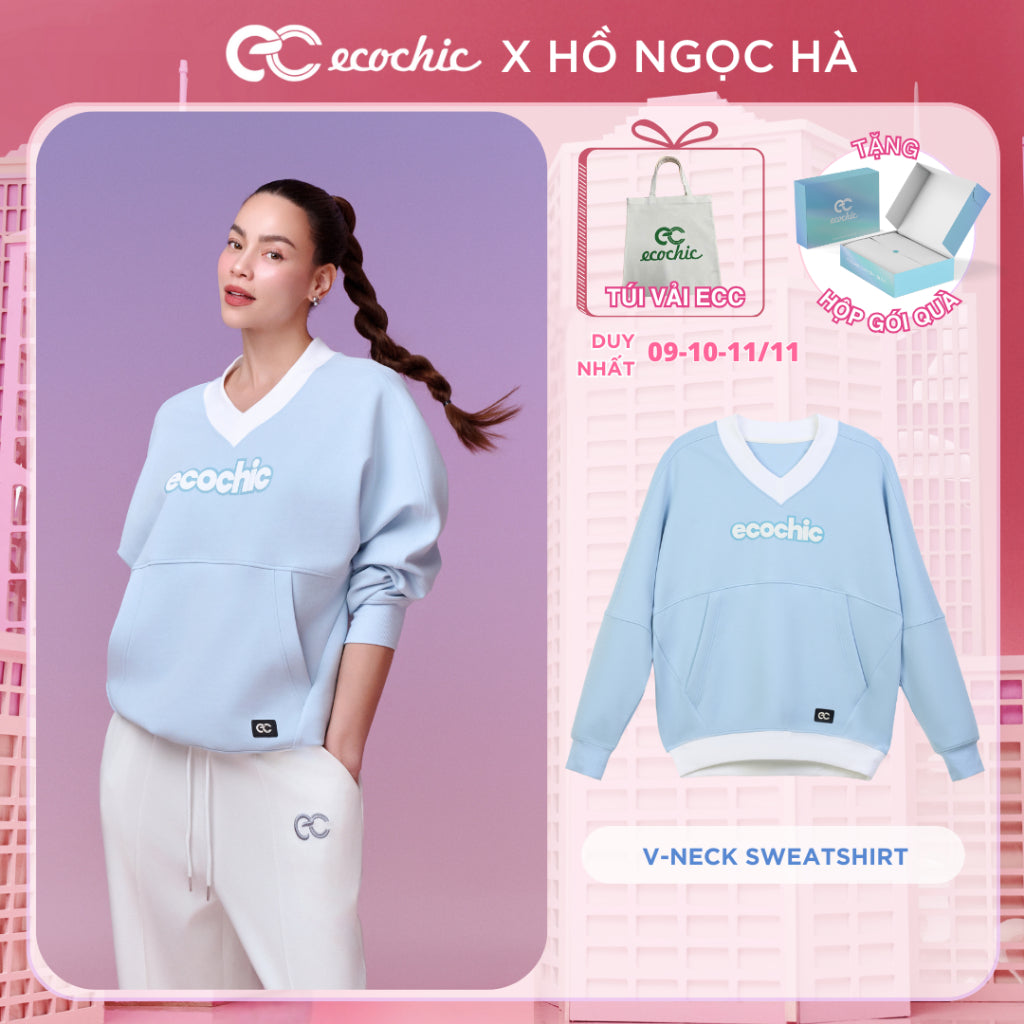 ECOCHIC V-NECK SWEATSHIRT High Quality Material New Technology Genuine Many Colors B085