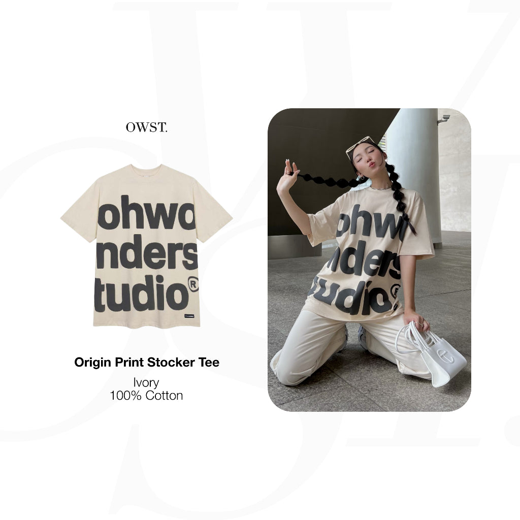 Áo thun Oh Wonder Studio Origin Print Stocker Logo