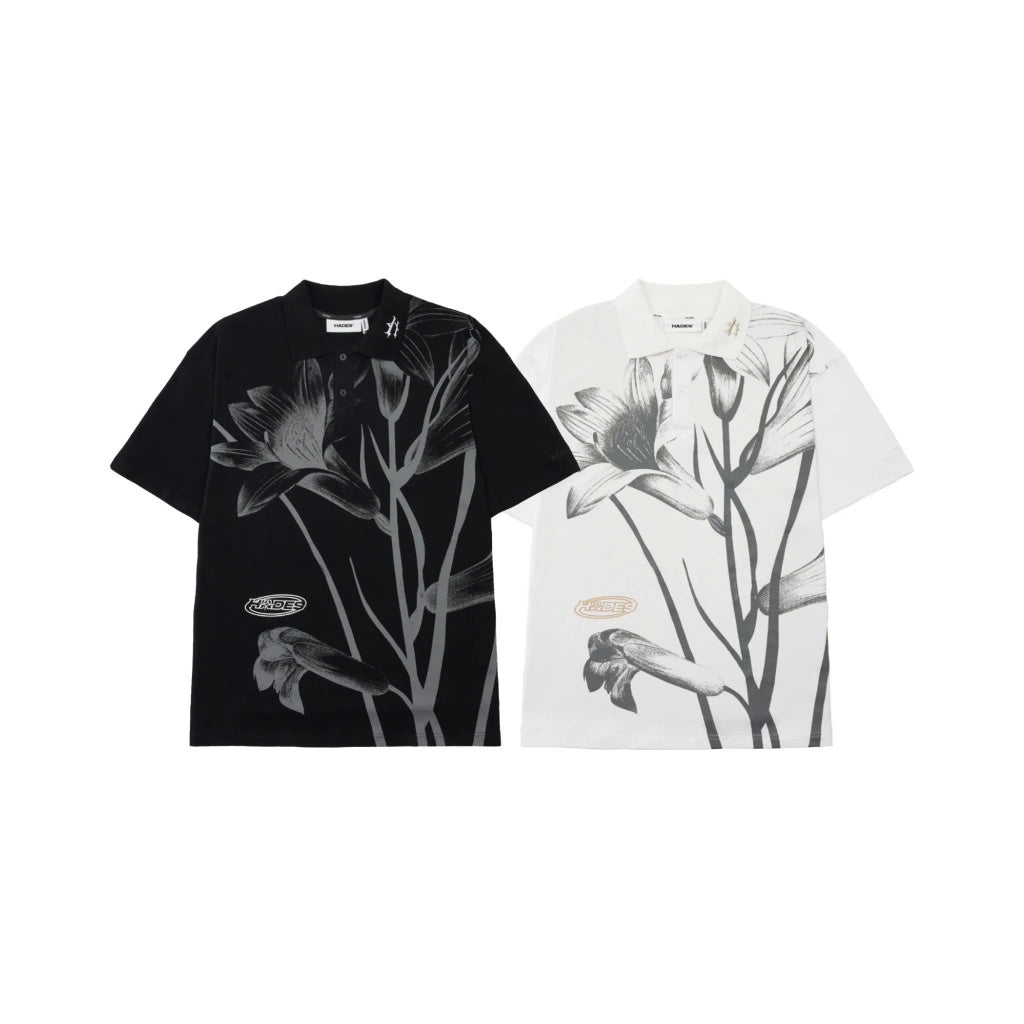 HADES Lilies Polo Shirt - Genuine HADES Brand Unisex crocodile short-sleeved polo shirt