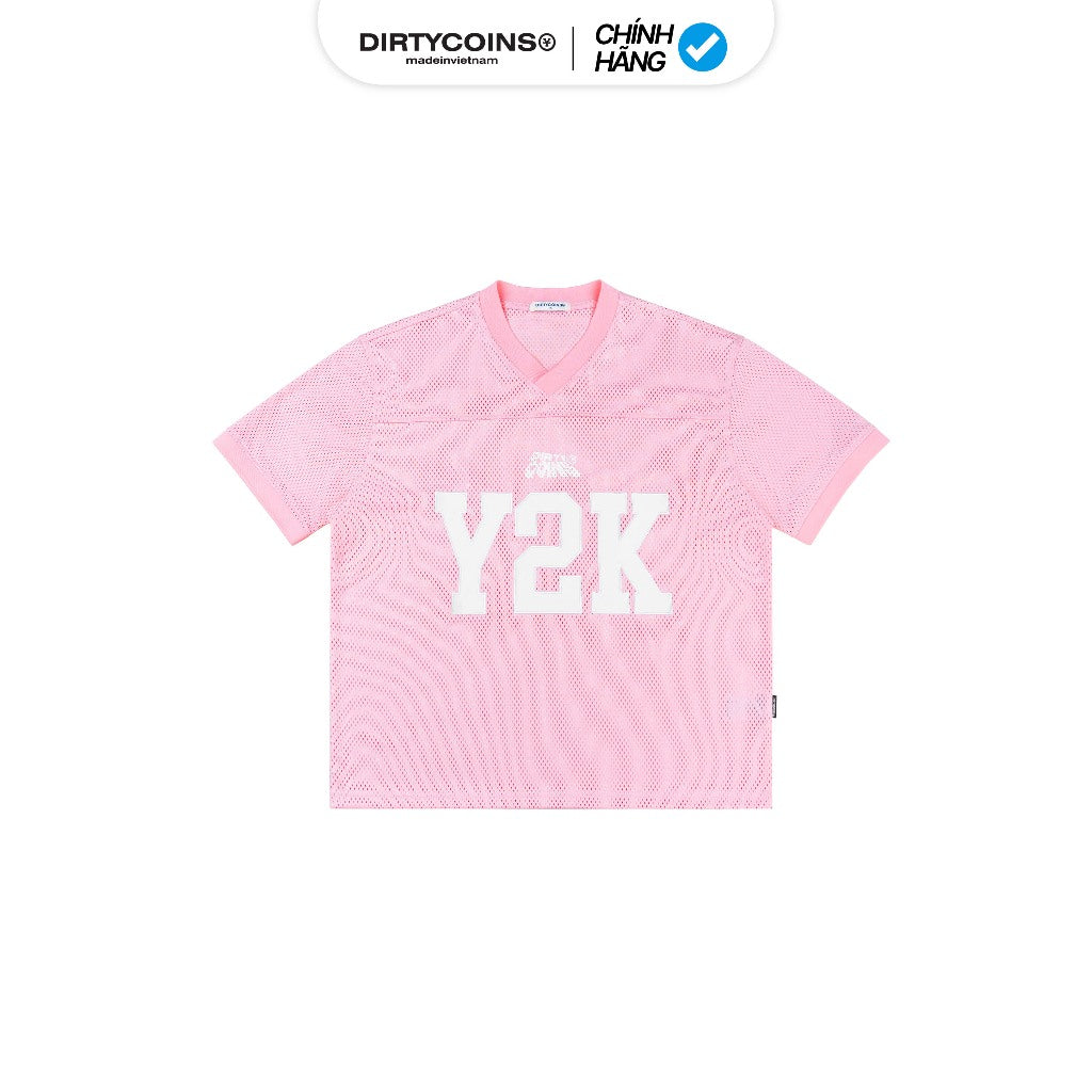 DirtyCoins Jersey Football Y2K T-Shirt - Pink