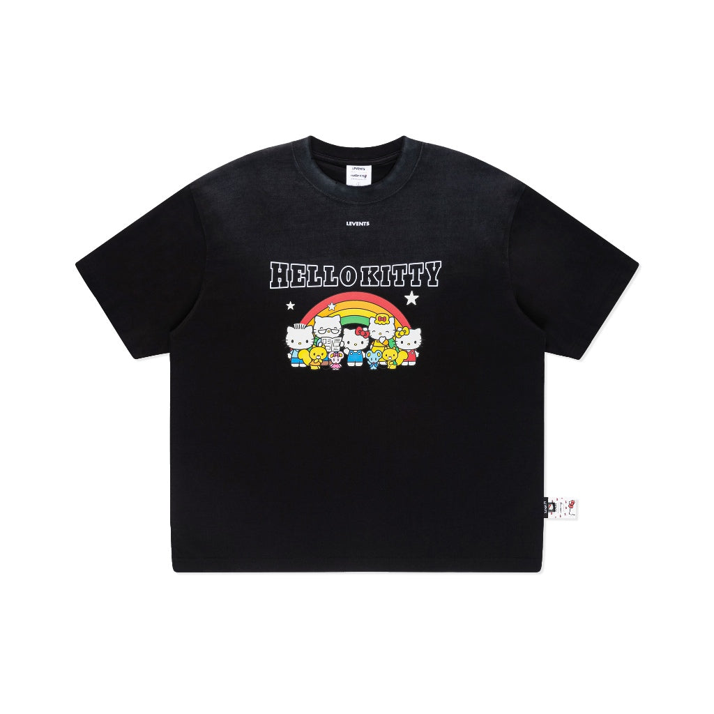 Levents® x Hello Kitty | Áo Thun Rainbow Semi-Oversized Tee 100% Cotton T-shirt Unisex