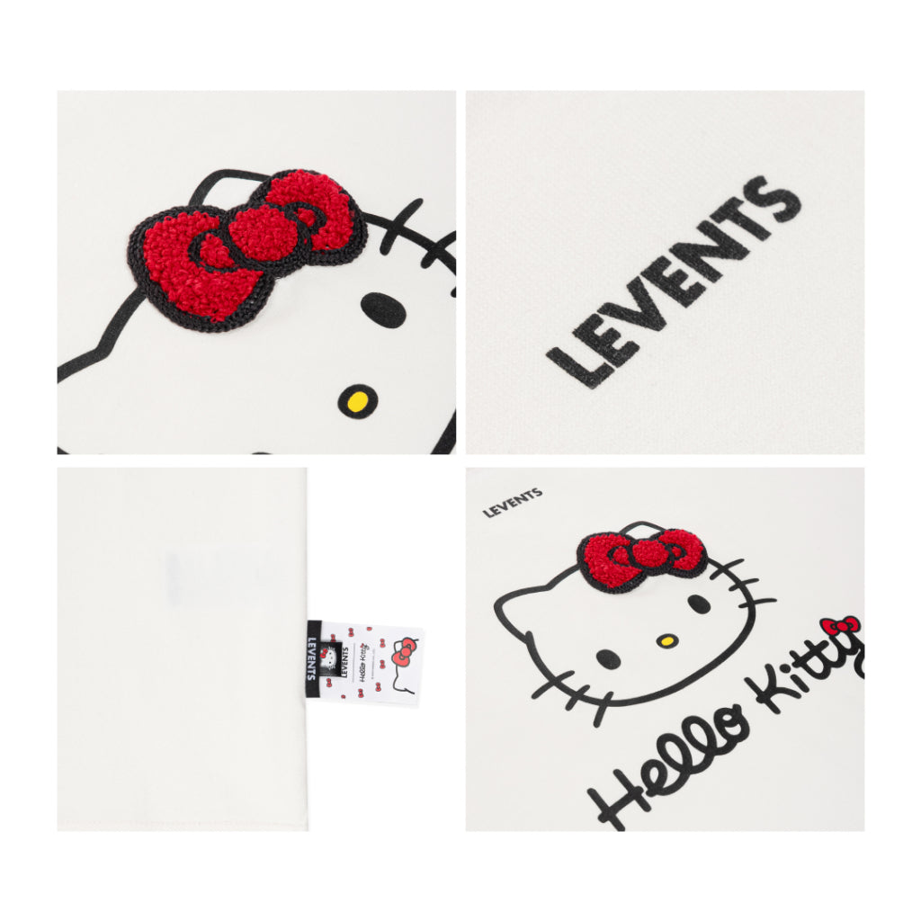 Levents® x Hello Kitty | Áo Thun Regular Icon Raglan Regular Tee/ White 100% Cotton Unisex T-shirt