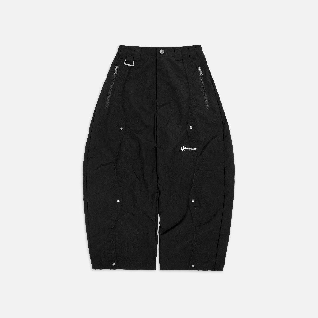 NEEDS OF WISDOM Button Nylon Pants - Black - Genuine Local Brand