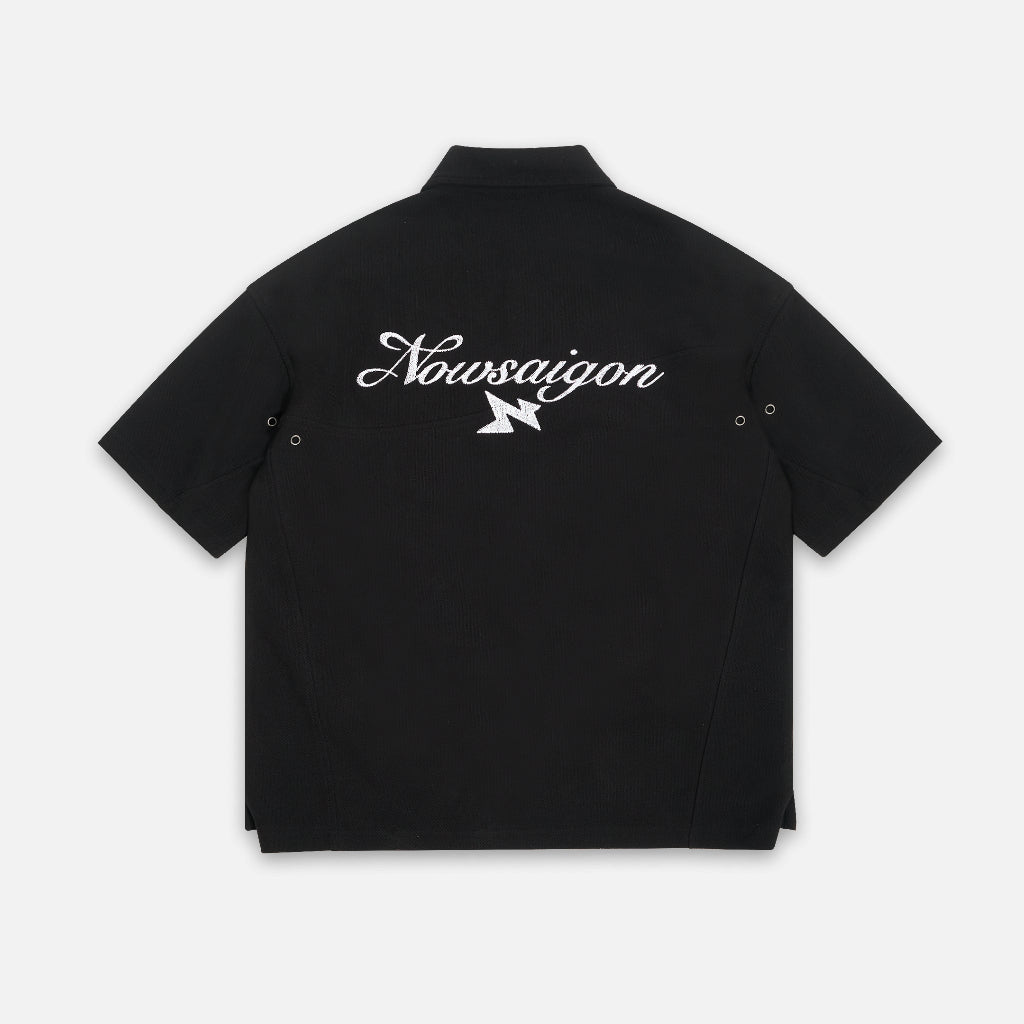 NEEDS OF WISDOM Zip Polo Shirts - Black - Genuine Local Brand