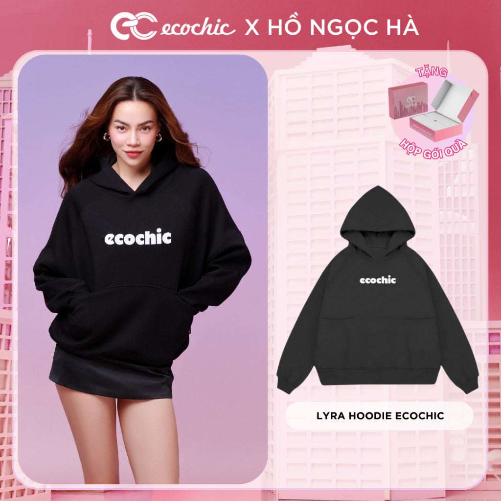HOODIE LYRA ECOCHIC TIMELESS ESSENTIALS Embroidered Logo High Quality Felt Material Local Brand Unisex B086 