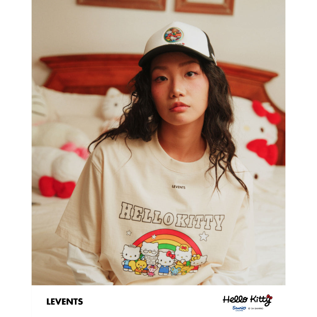 Levents® x Hello Kitty | Kitty's Family Cap/ Black Lacoste Unisex Sporty 