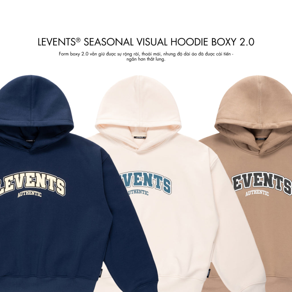 Levents Seasonal Visual Unisex Cotton Fleece Boxy 2.0 Hoodie 