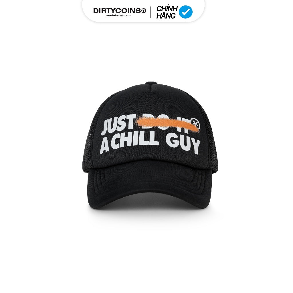 Mesh Cap DirtyCoins Just A Chill Guy Black Hat