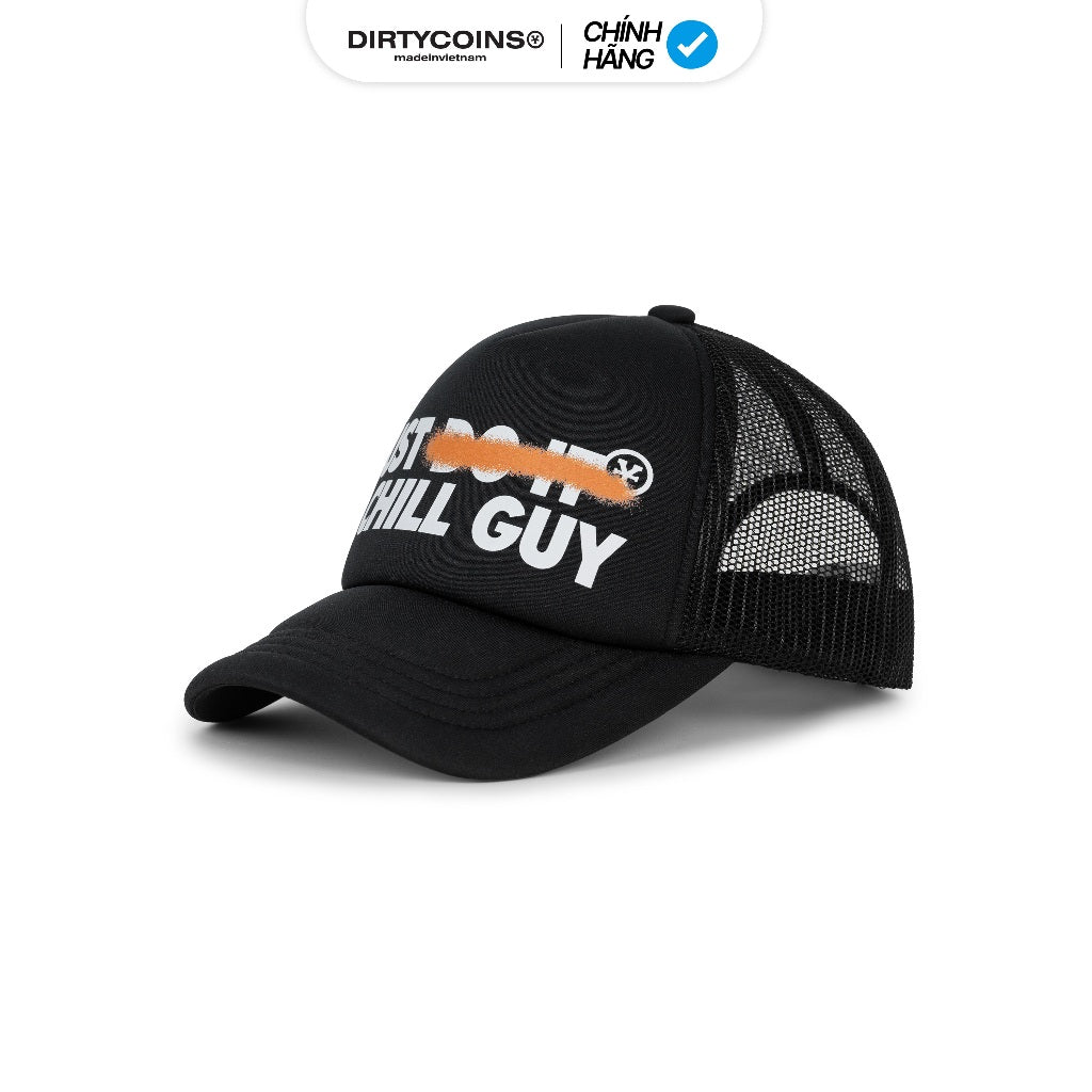 Mesh Cap DirtyCoins Just A Chill Guy Black Hat