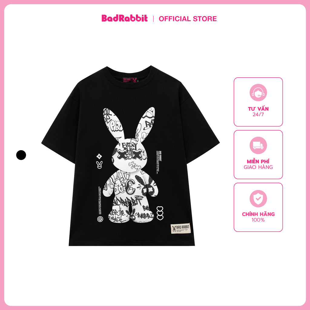 Unisex Bad Rabbit T-shirt RABBIT GRAFFITI 100% Cotton - Genuine Local Brand